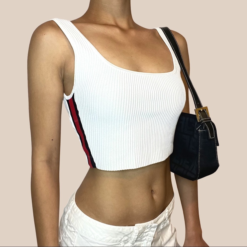 🤍 Babaton ribbed crop top 🤍